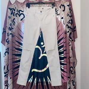 Garage Distressed White Jeans